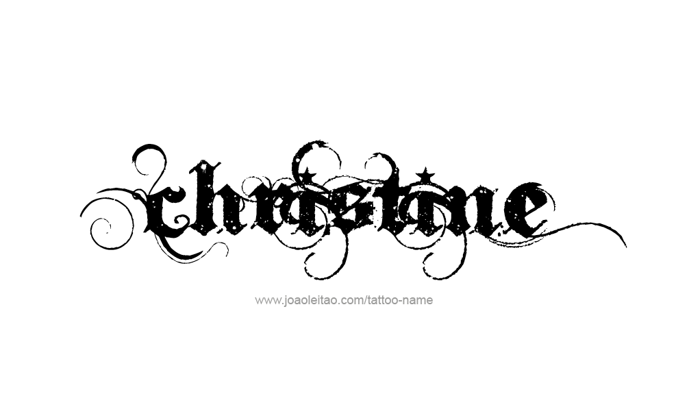 Tattoo Design Name Christine   