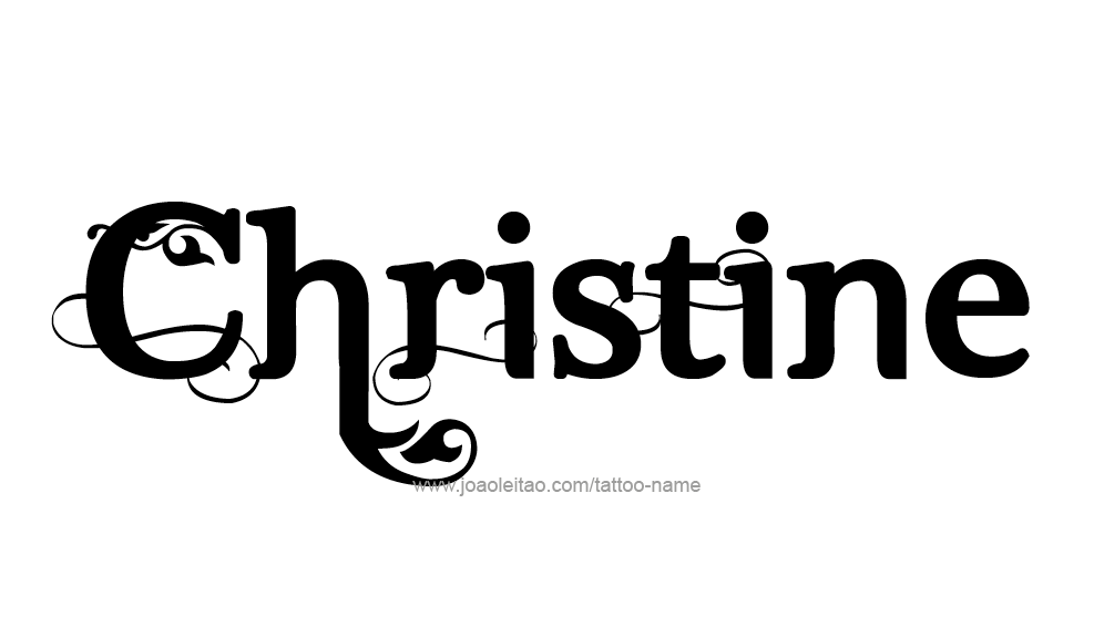 Tattoo Design Name Christine   