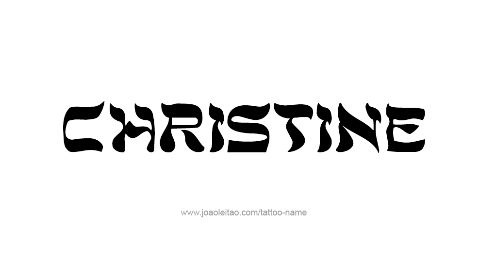 Tattoo Design Name Christine   