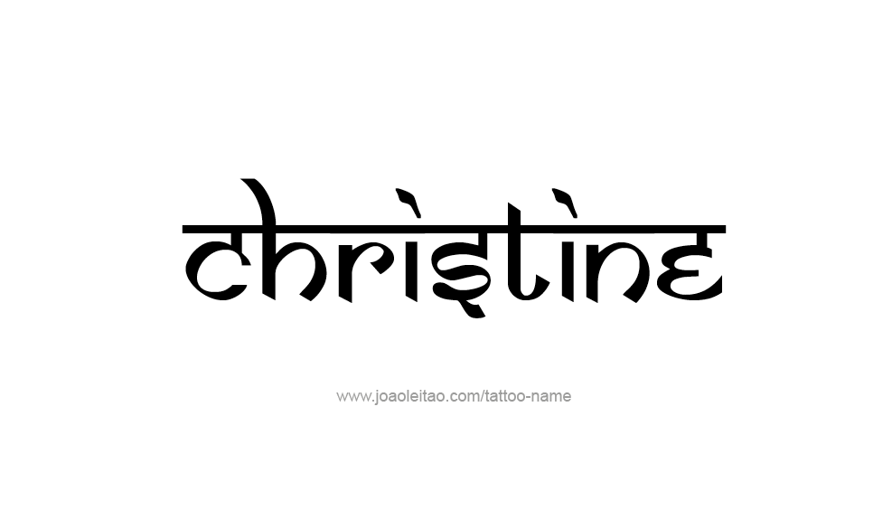 Tattoo Design Name Christine   