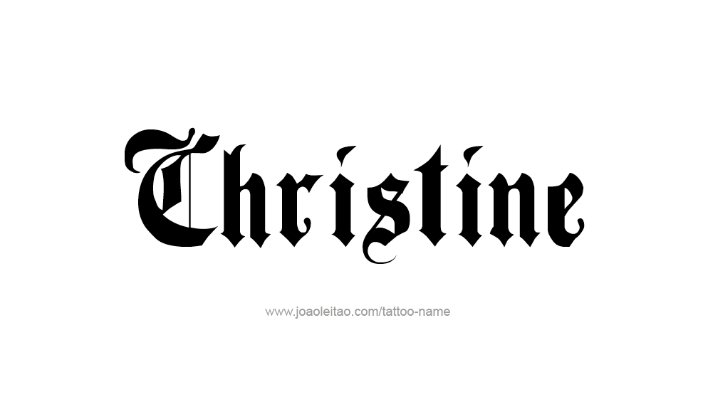 Tattoo Design Name Christine   