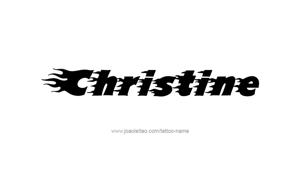 Tattoo Design Name Christine   