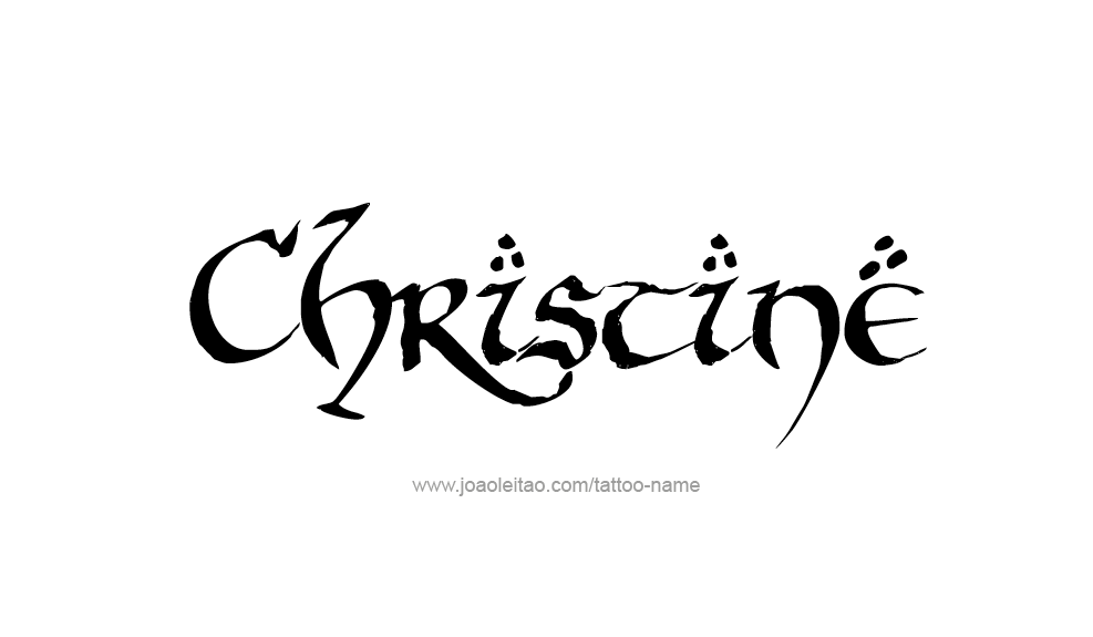 Tattoo Design Name Christine   