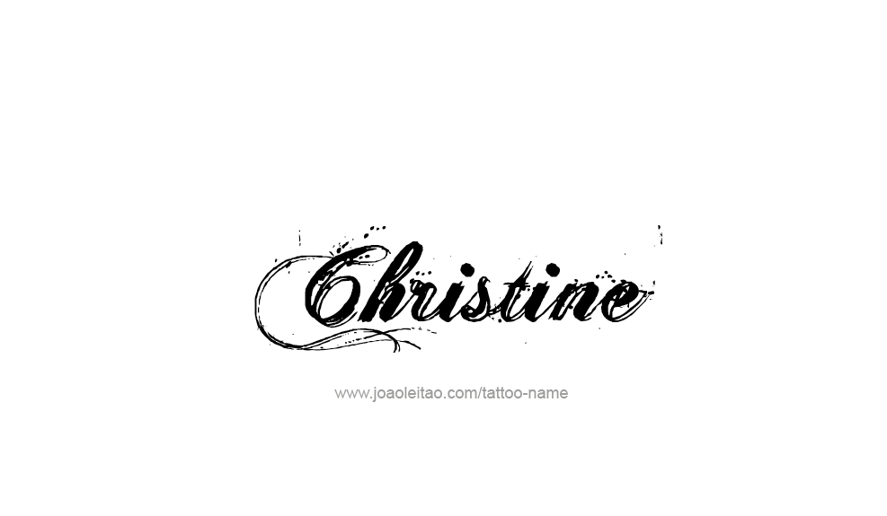 Tattoo Design Name Christine   