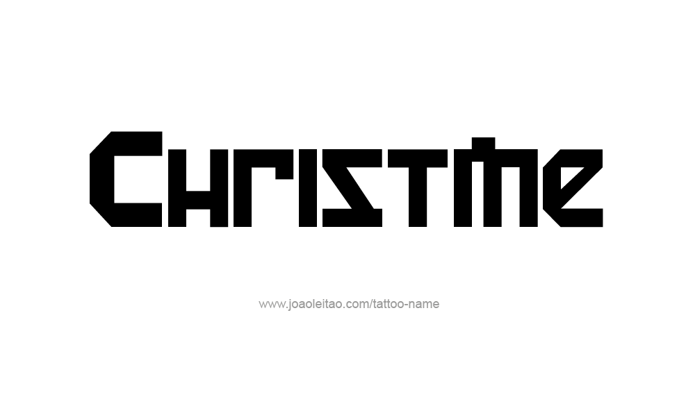 Tattoo Design Name Christine   