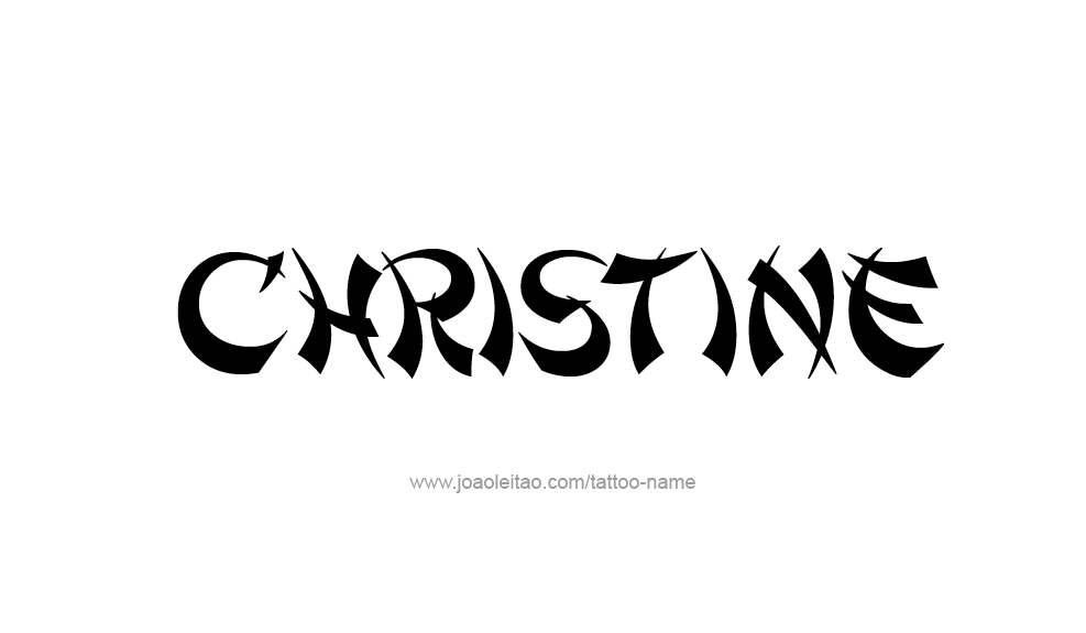 Tattoo Design Name Christine   