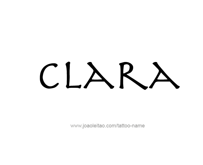 Tattoo Design Name Clara   