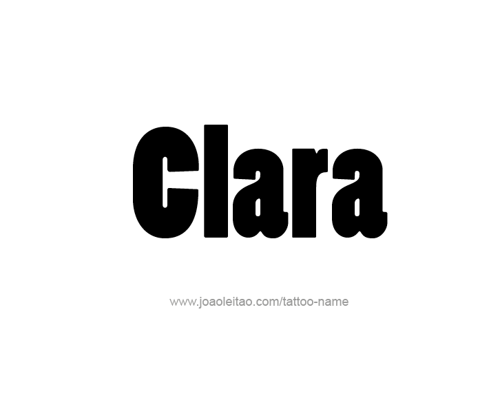 Tattoo Design Name Clara   