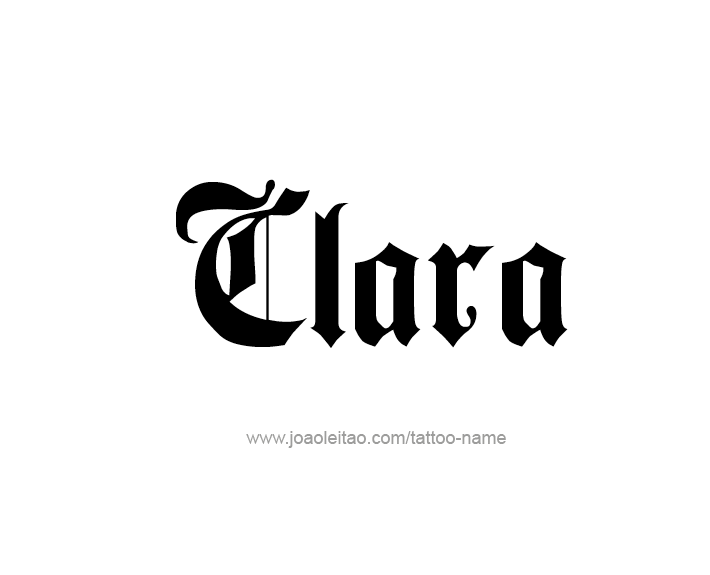 Tattoo Design Name Clara   