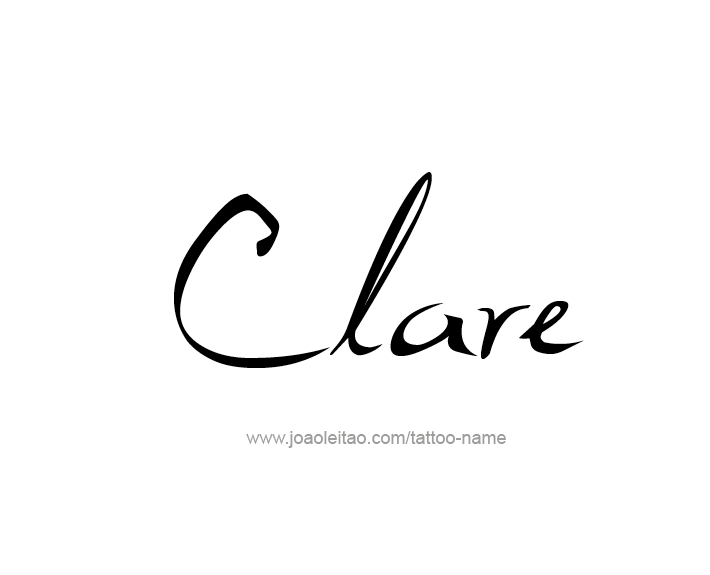 Tattoo Design Name Clare   