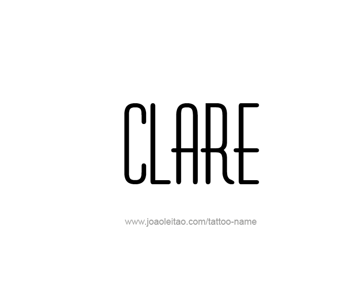 Tattoo Design Name Clare   