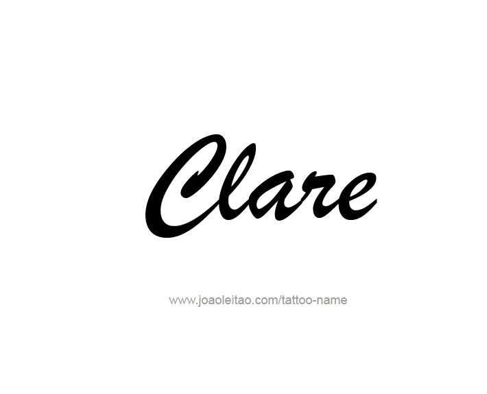 Tattoo Design Name Clare   