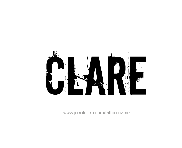 Tattoo Design Name Clare   