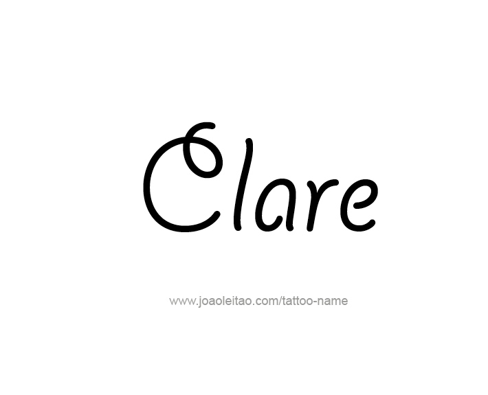 Tattoo Design Name Clare   