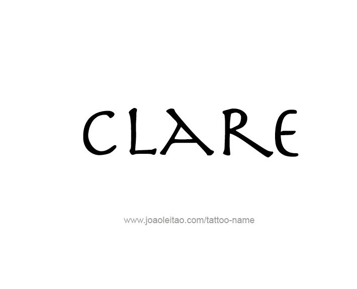 Tattoo Design Name Clare   