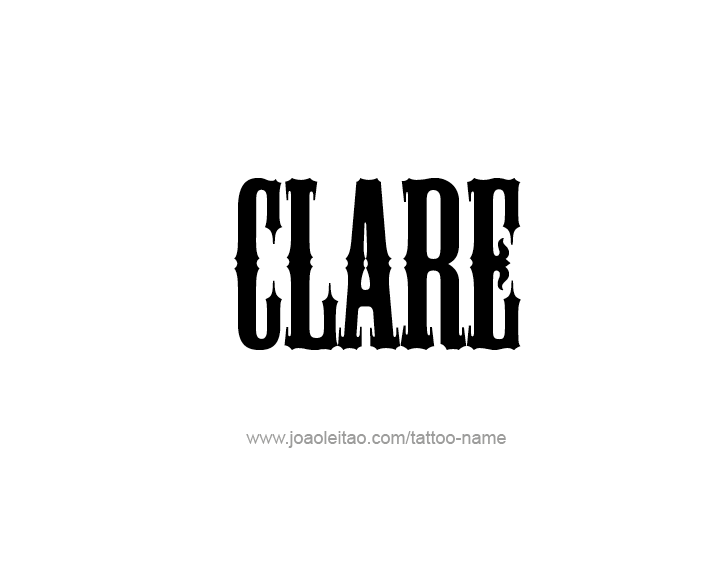 Tattoo Design Name Clare   