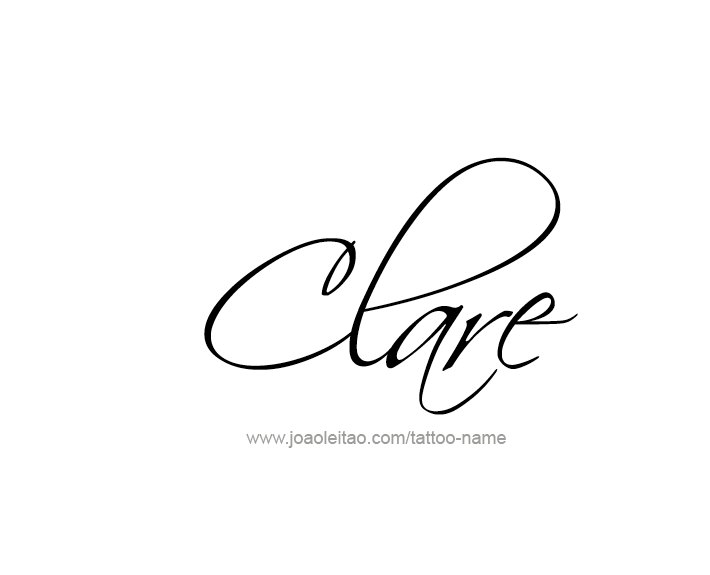 Tattoo Design Name Clare   