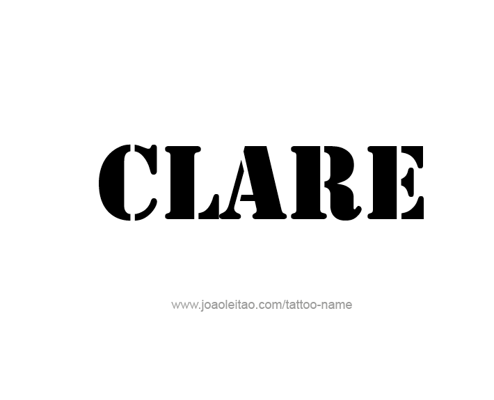 Tattoo Design Name Clare   