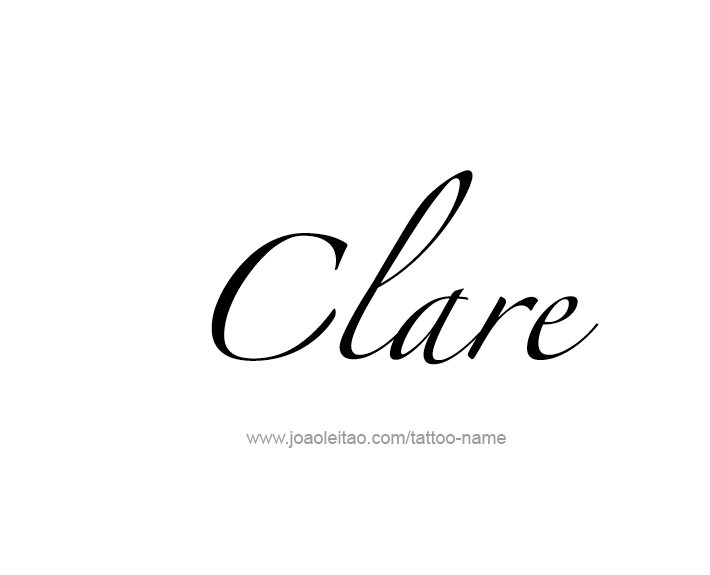 Tattoo Design Name Clare   