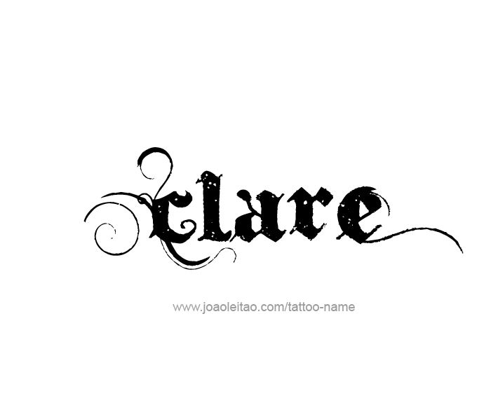Tattoo Design Name Clare   