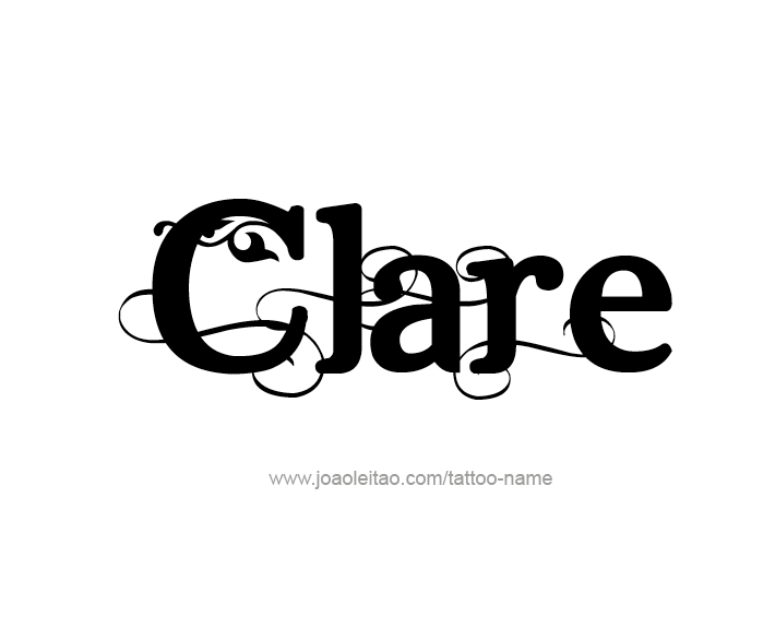 Tattoo Design Name Clare   