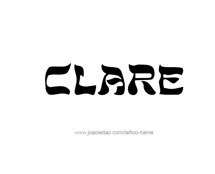 Tattoo Design Name Clare   