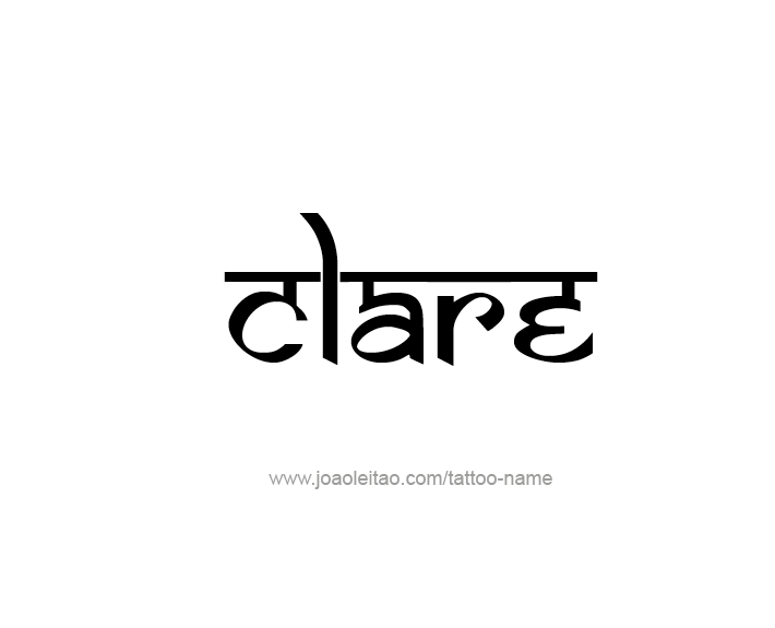 Tattoo Design Name Clare   