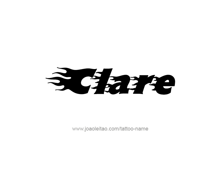 Tattoo Design Name Clare   