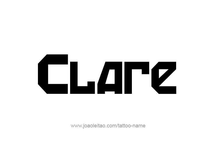 Tattoo Design Name Clare   