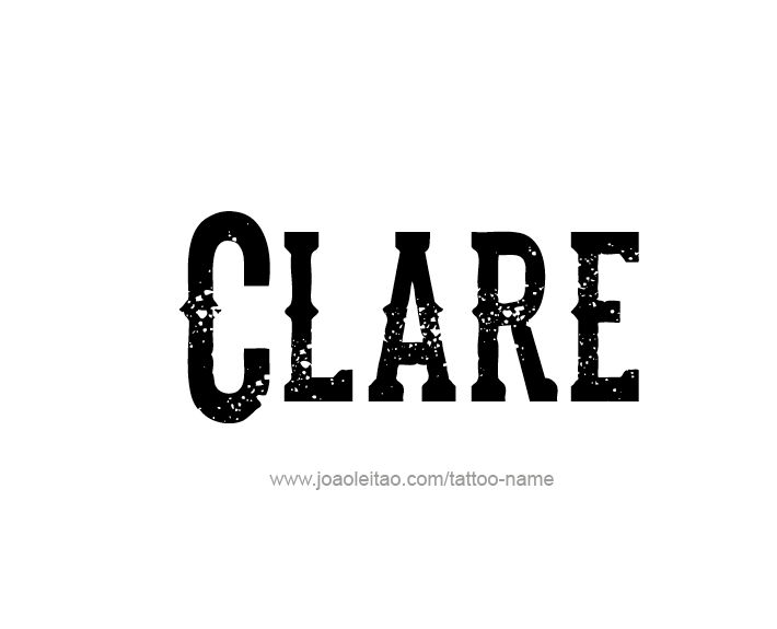 Tattoo Design Name Clare   