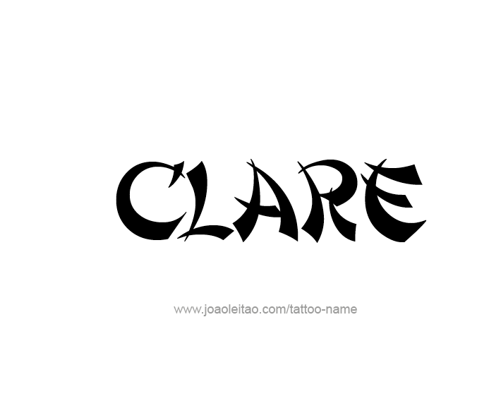 Tattoo Design Name Clare   