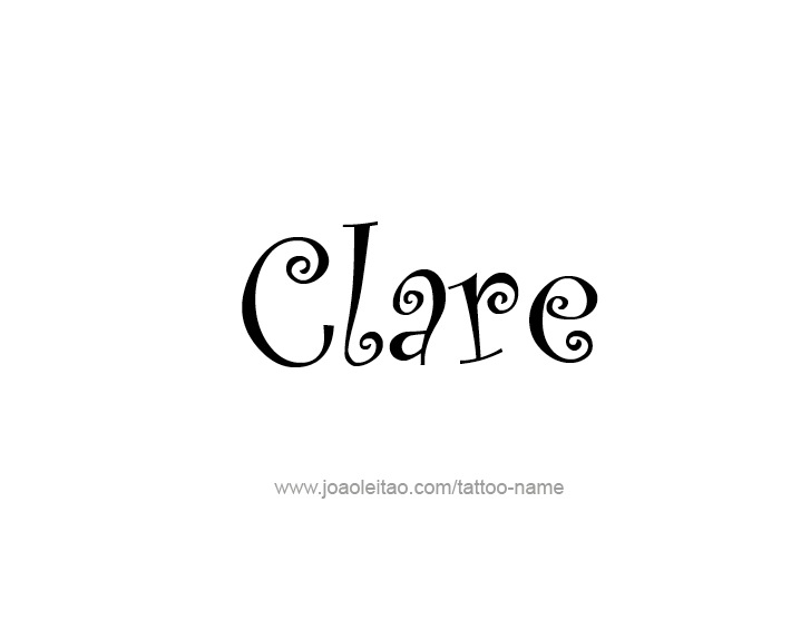 Tattoo Design Name Clare   