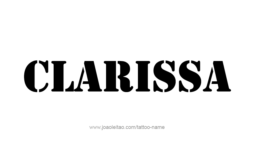 Tattoo Design Name Clarissa   