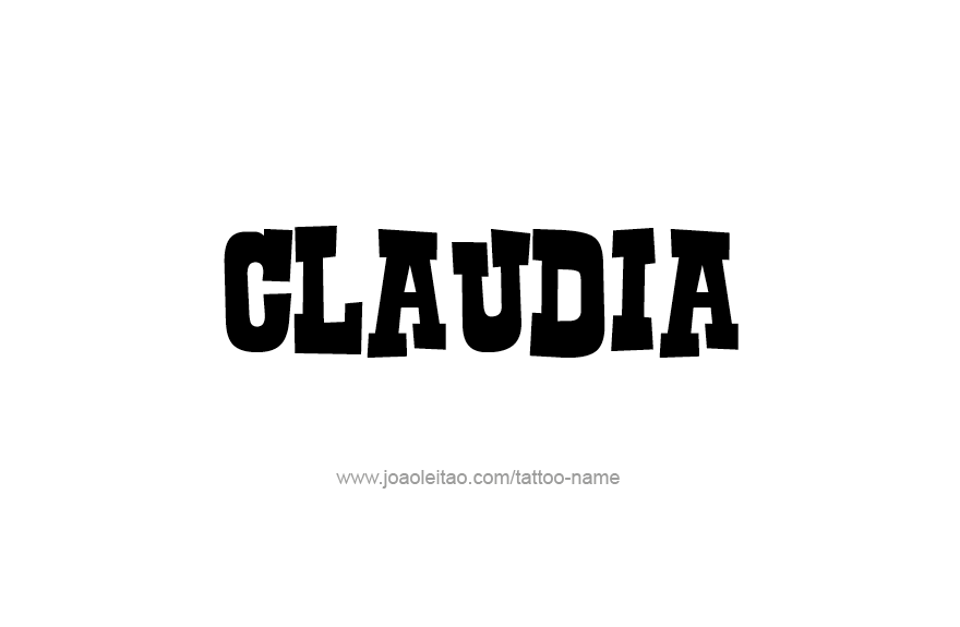 Tattoo Design Name Claudia   