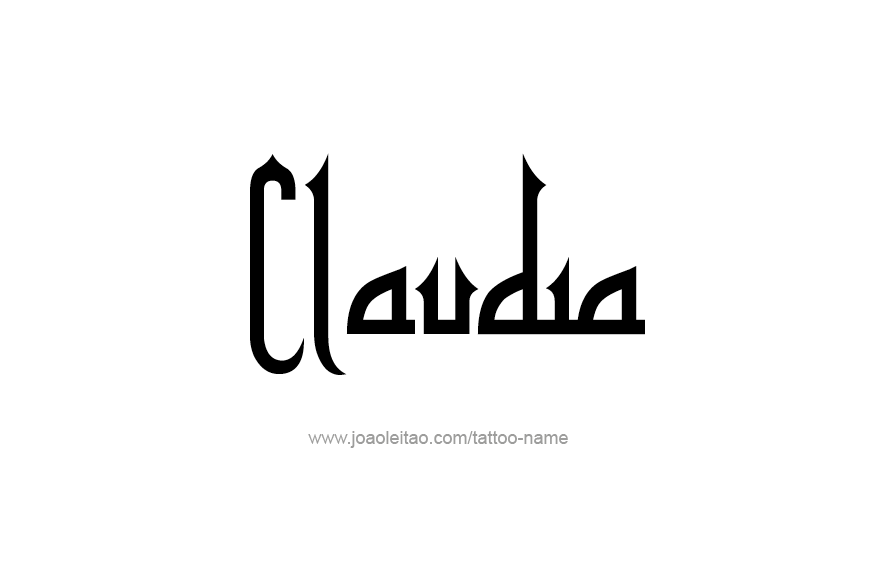 Tattoo Design Name Claudia   