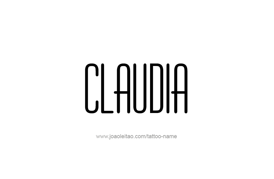 Tattoo Design Name Claudia   