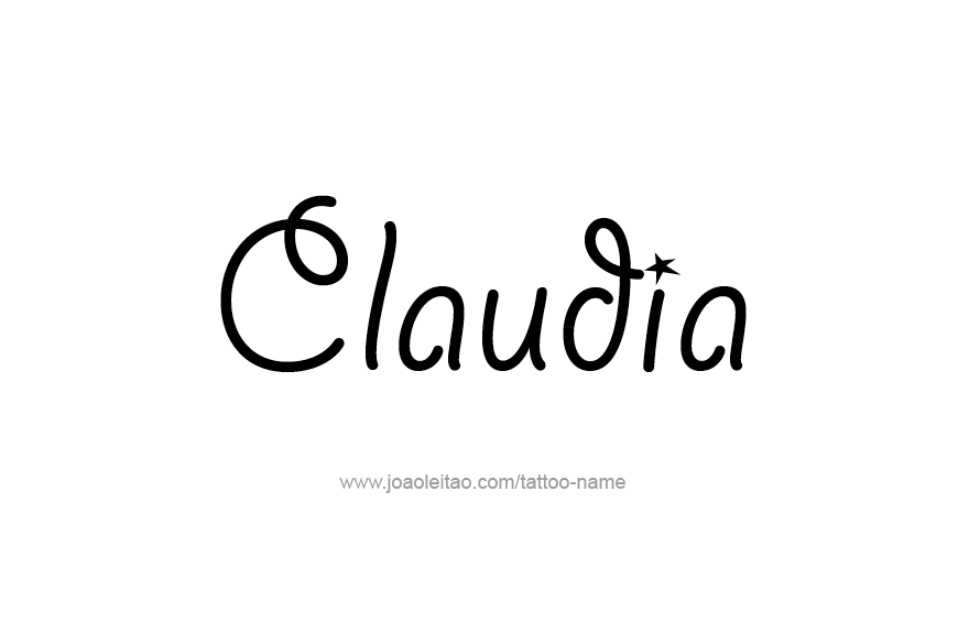 Tattoo Design Name Claudia   