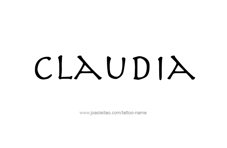 Tattoo Design Name Claudia   