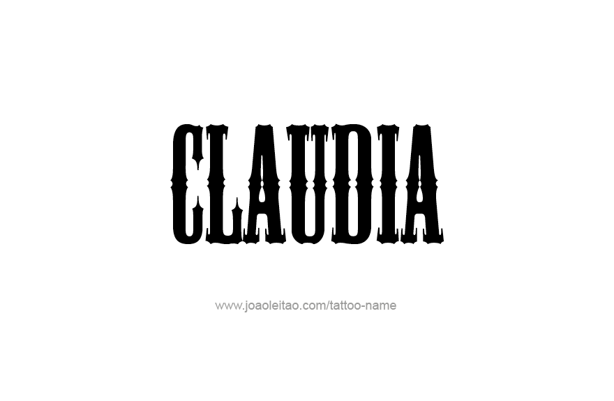 Tattoo Design Name Claudia   