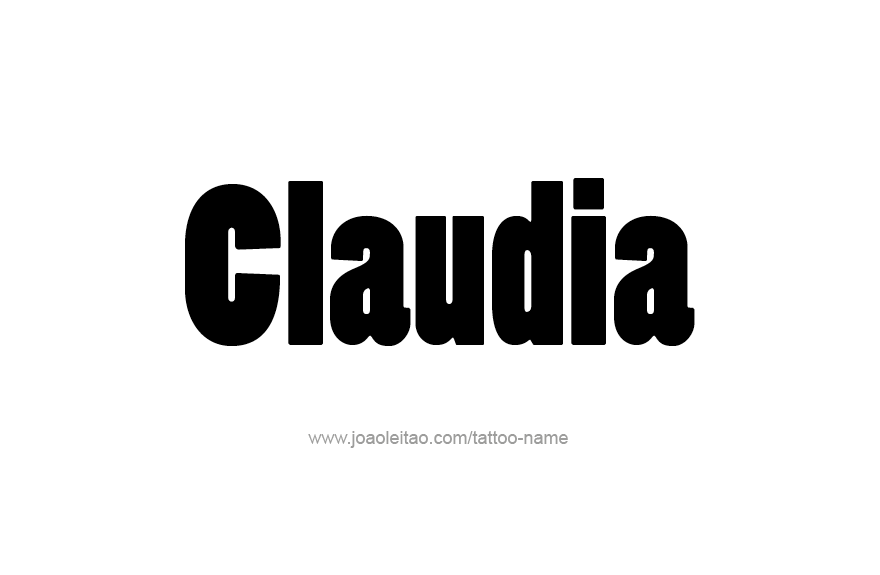 Tattoo Design Name Claudia   