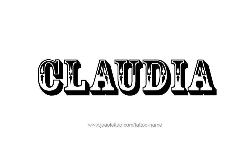 Tattoo Design Name Claudia   