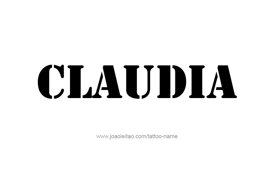 Tattoo Design Name Claudia   