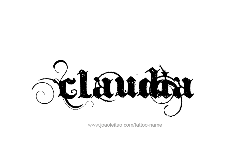 Tattoo Design Name Claudia   