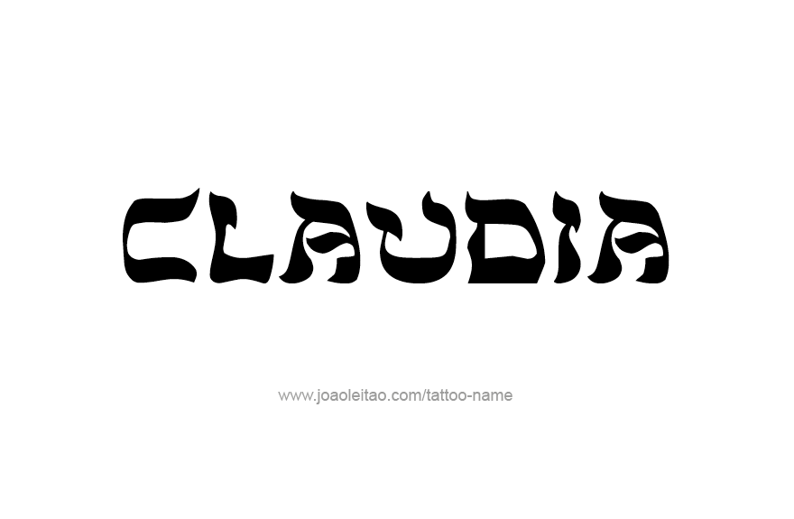 Tattoo Design Name Claudia   