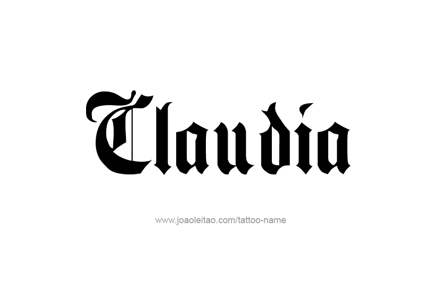 Tattoo Design Name Claudia   