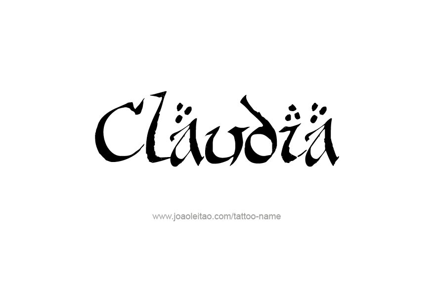 Tattoo Design Name Claudia   