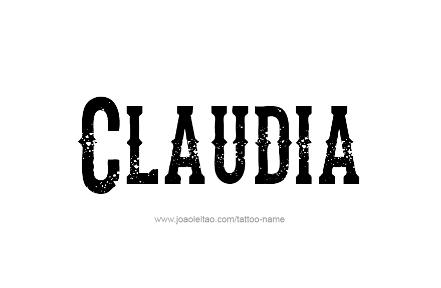 Tattoo Design Name Claudia   