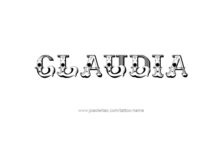 Tattoo Design Name Claudia   