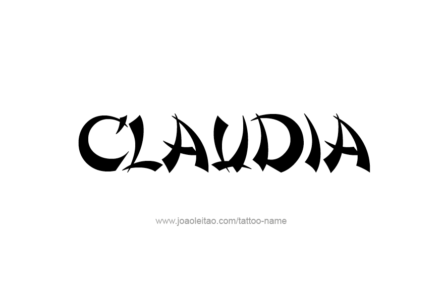 Tattoo Design Name Claudia   