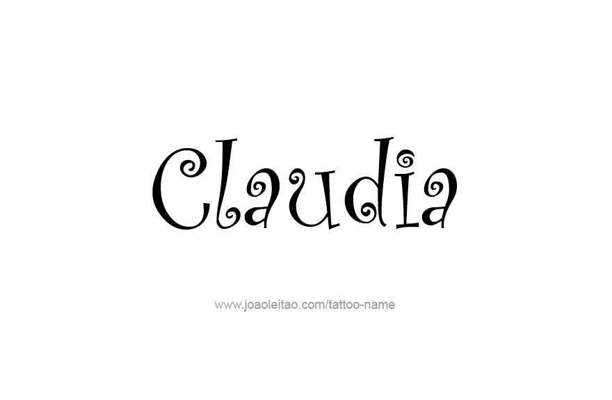 Tattoo Design Name Claudia   